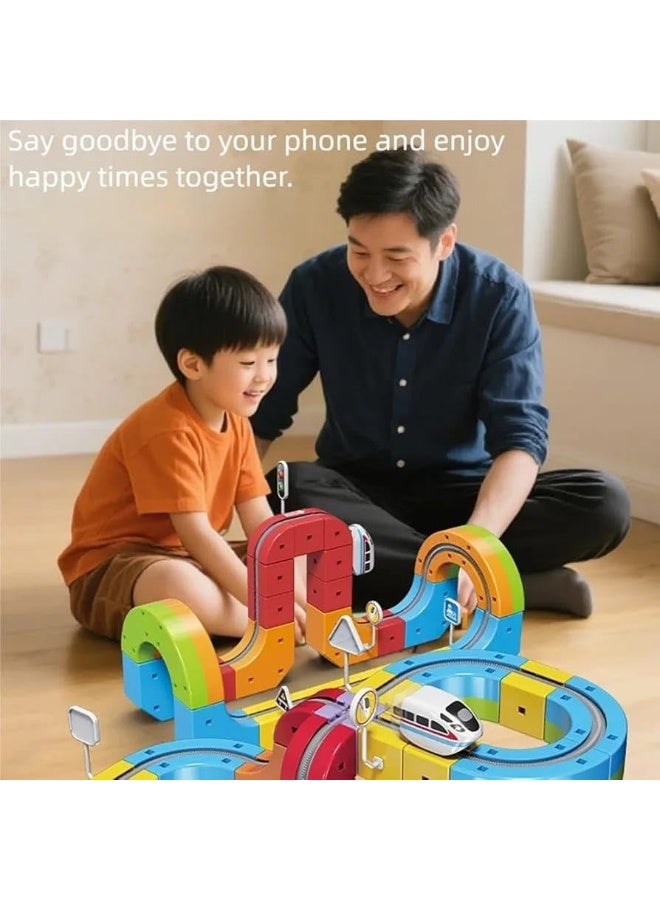 Magnetic Track Building Set, 69 pieces - Image 4
