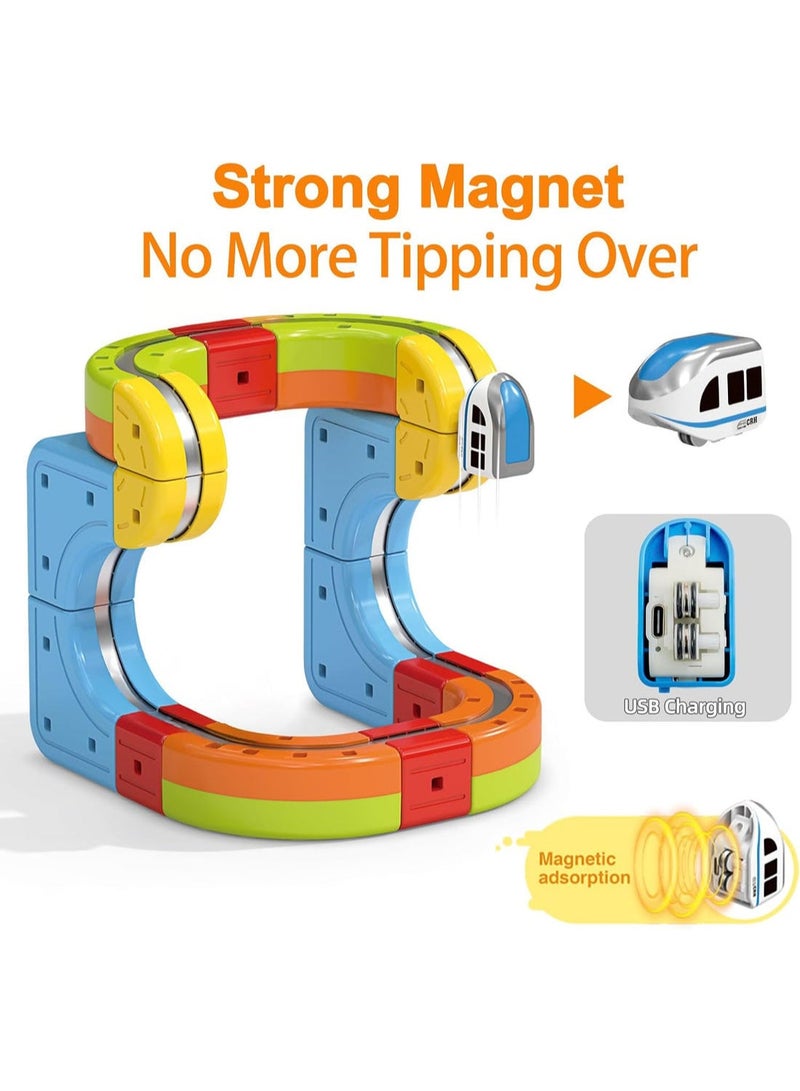 Magnetic Track Building Set, 69 pieces - Image 3
