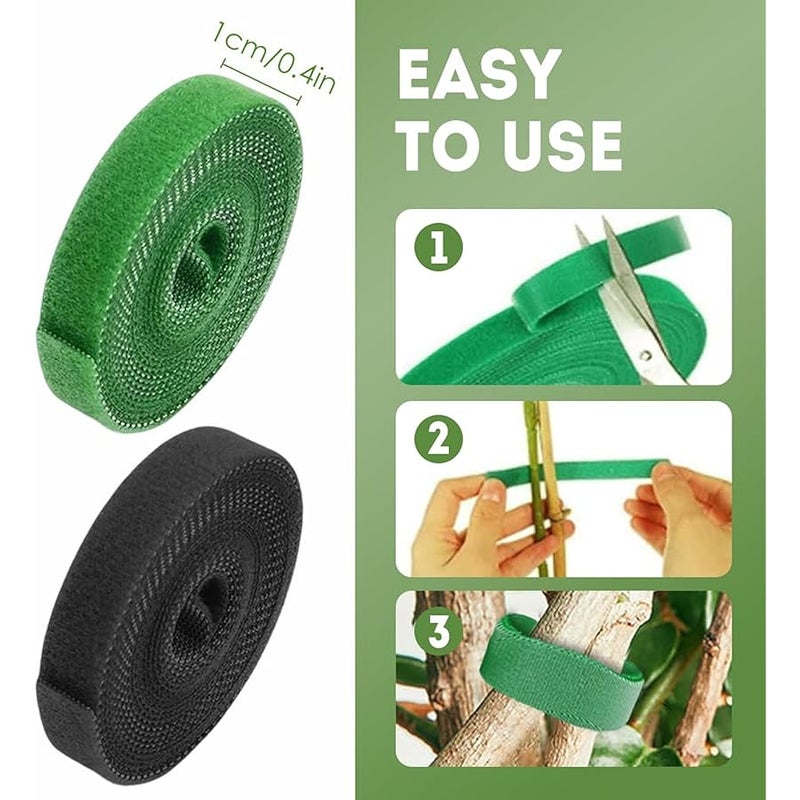 Reusable Plant Ties for Climbing Plants,2026 Tomato Plant Support Plant Tape Strap Gardening Tips,Garden Wire Ties for Cables (Green, 5) - Image 4