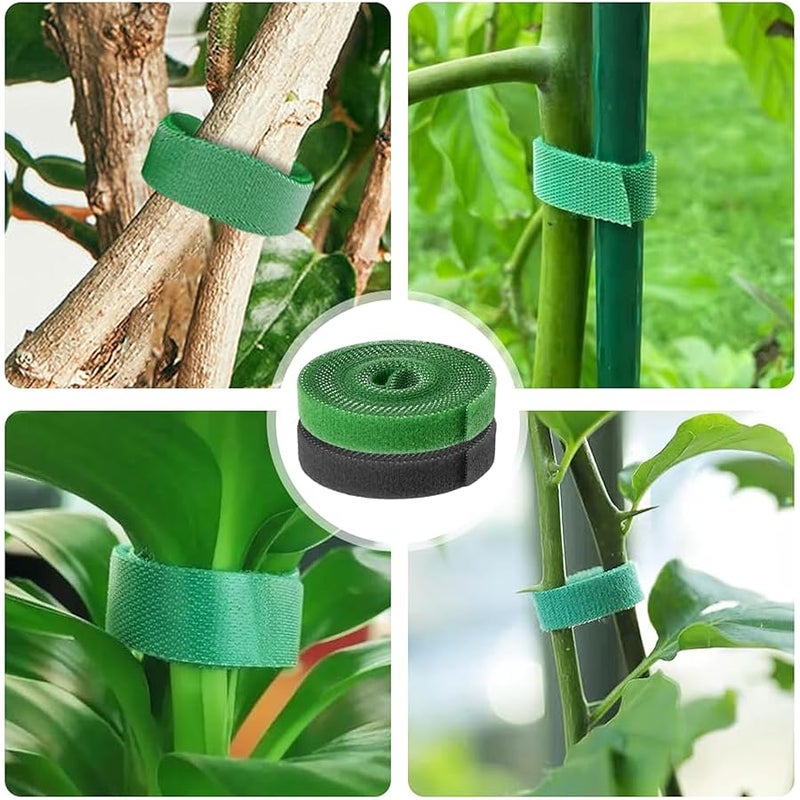 Reusable Plant Ties for Climbing Plants,2026 Tomato Plant Support Plant Tape Strap Gardening Tips,Garden Wire Ties for Cables (Green, 5) - Image 3