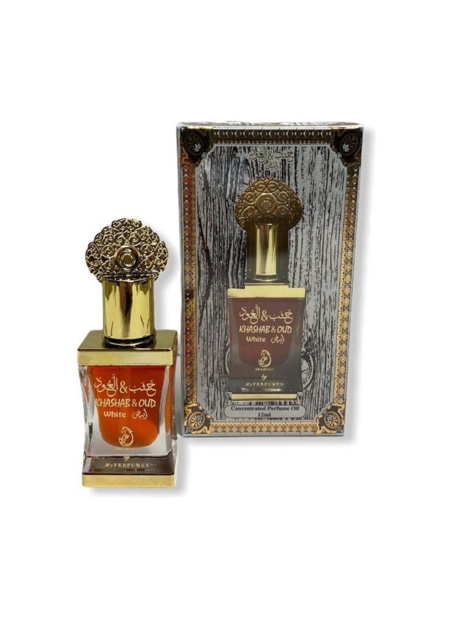 ARABIYAT Khashab & Oud White Concentrated Perfume Oil 12ml - Image 1