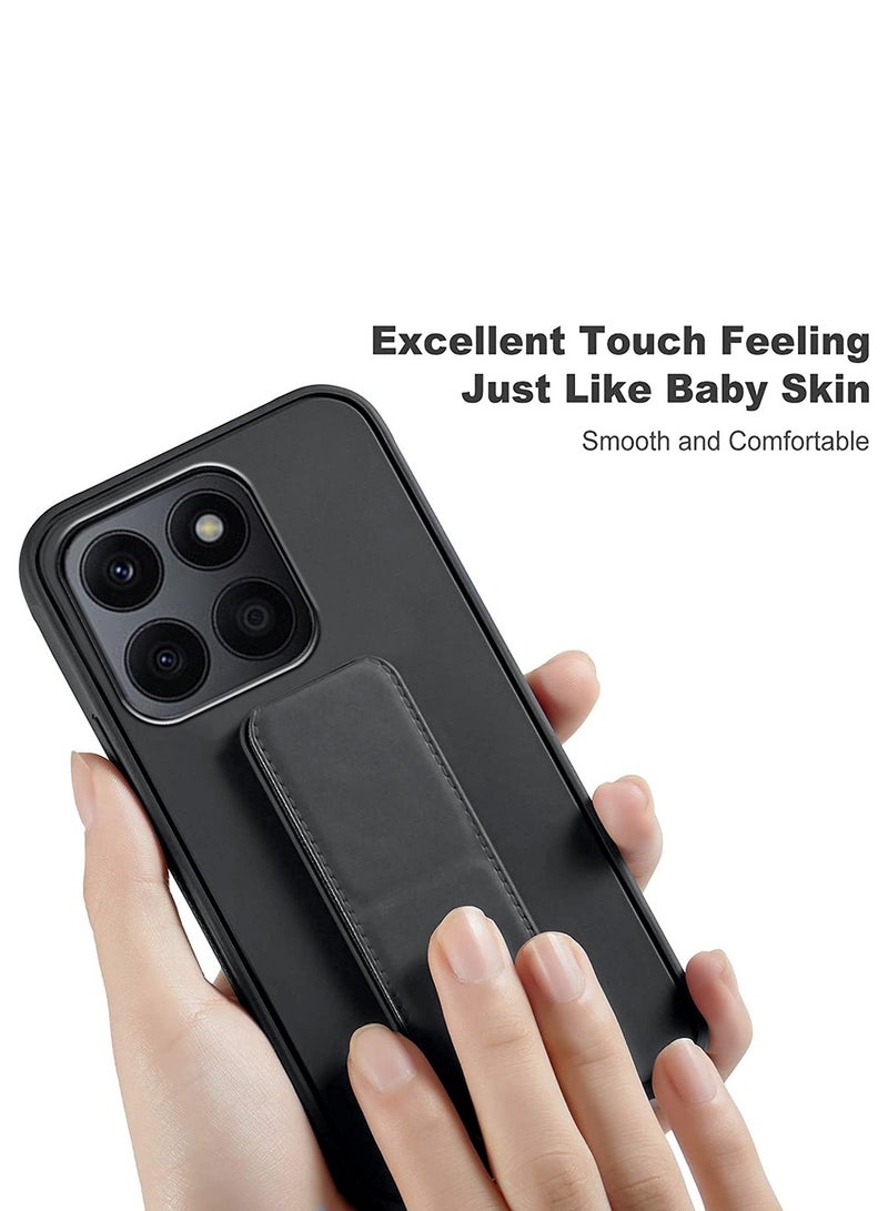 دبليو تيك حزام معصم بمسند مغناطيسي بمقبض يدوي مع غطاء حماية مدمج لهاتف Honor X6a 4G 2023 أسود - Image 4