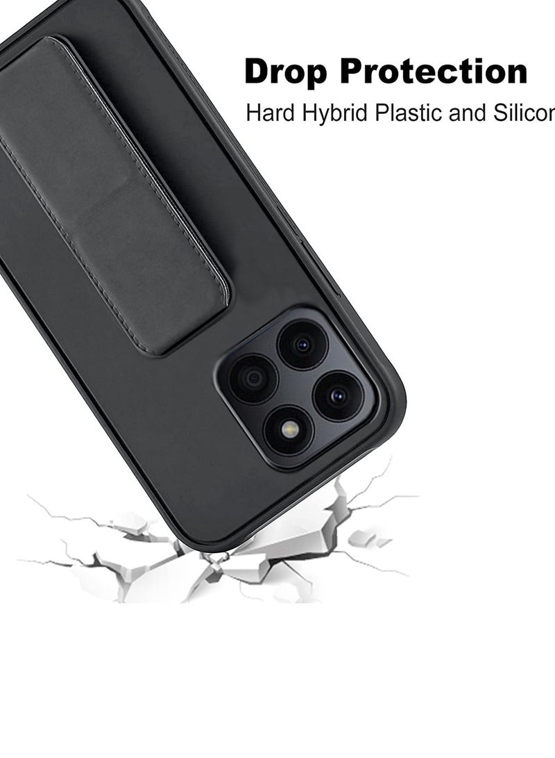 دبليو تيك حزام معصم بمسند مغناطيسي بمقبض يدوي مع غطاء حماية مدمج لهاتف Honor X6a 4G 2023 أسود - Image 5