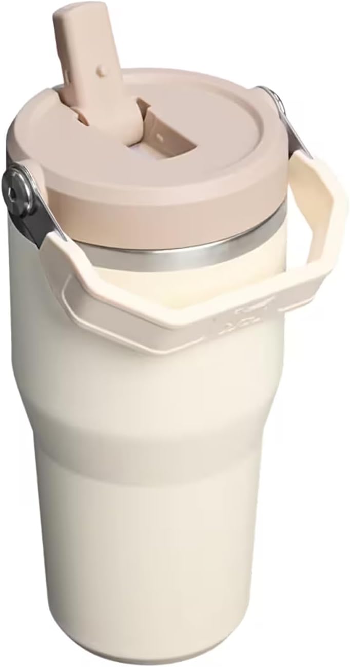 Stanley IceFlow GO 590ml/20oz Flip Straw Water Bottle - Cream - Image 2
