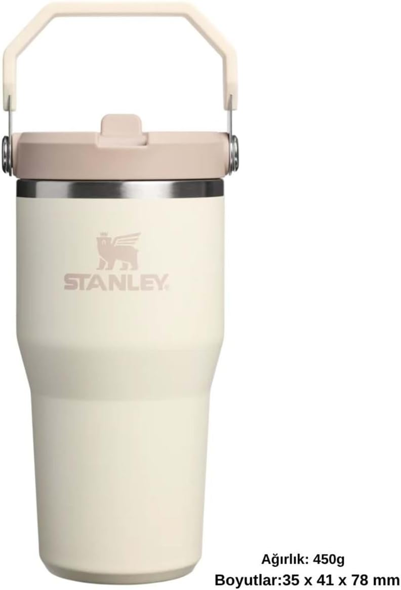 Stanley IceFlow GO 590ml/20oz Flip Straw Water Bottle - Cream - Image 4