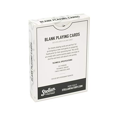 Stellar Factory Premium Blank Playing Cards (52 PCS) DIY, Game Design, Prototyping, and Flashcards - 1 Count - Image 3