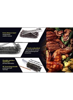 Best Best BBQ Grill Brush Stainless Steel 18" Barbecue Cleaning Brush w/Wire Bristles & Soft Comfortable Handle - Perfect Cleaner & Scraper for Grill Cooking Grates  - Image 4