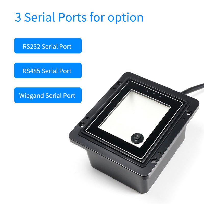 Embedded 1D 2D Barcode Scanner QR Bar Code Reader Module Scanner RS485 Port Connection Auto Scanning for Gate Machine Tickets Checking Mobile Payment - Image 4