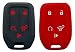 Arruweer Smart Key Fob Cover Case Fit for 2019 2020 2021 2022 Chevrolet Chevy Silverado and GMC Sierra 1500 2500HD 3500HD Accessories Keyless Entry Remote Control Car Key Fob Protector Black with red Red - Image 2