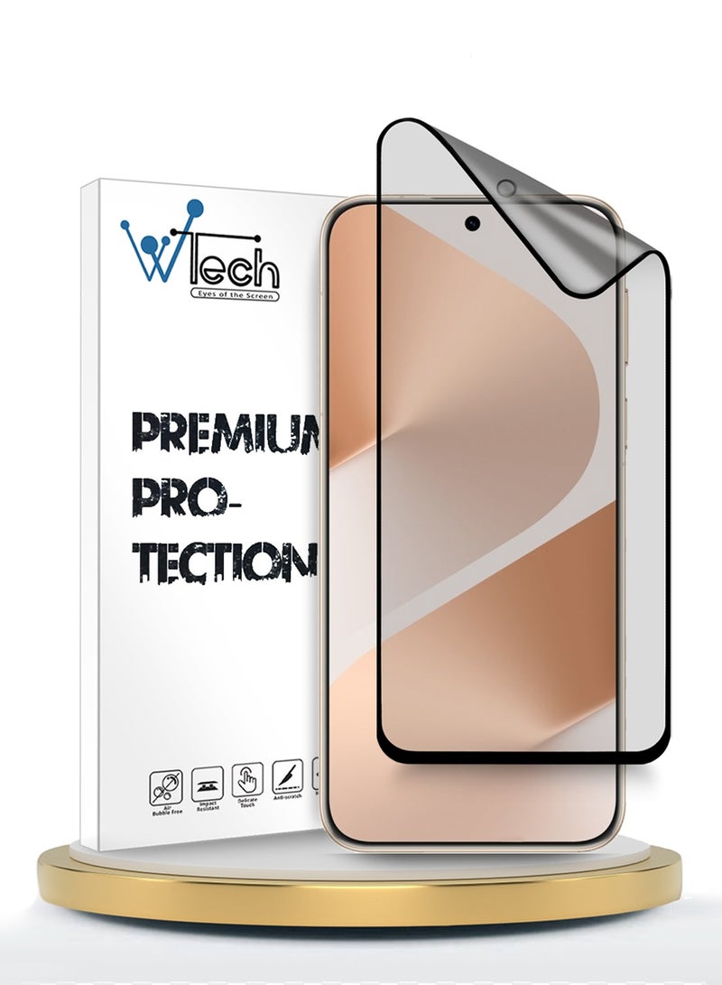 Wtech Huawei Pura 80 5G 2025 Premium Nano Ceramic Full Glue Full Cover Matte Flexible Screen Protector (MSCNMN) - Clear/Black - Image 1