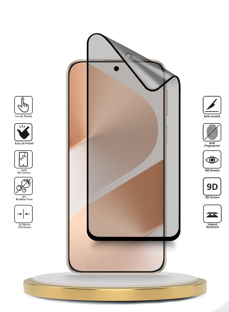 Wtech Huawei Pura 80 5G 2025 Premium Nano Ceramic Full Glue Full Cover Matte Flexible Screen Protector (MSCNMN) - Clear/Black - Image 2