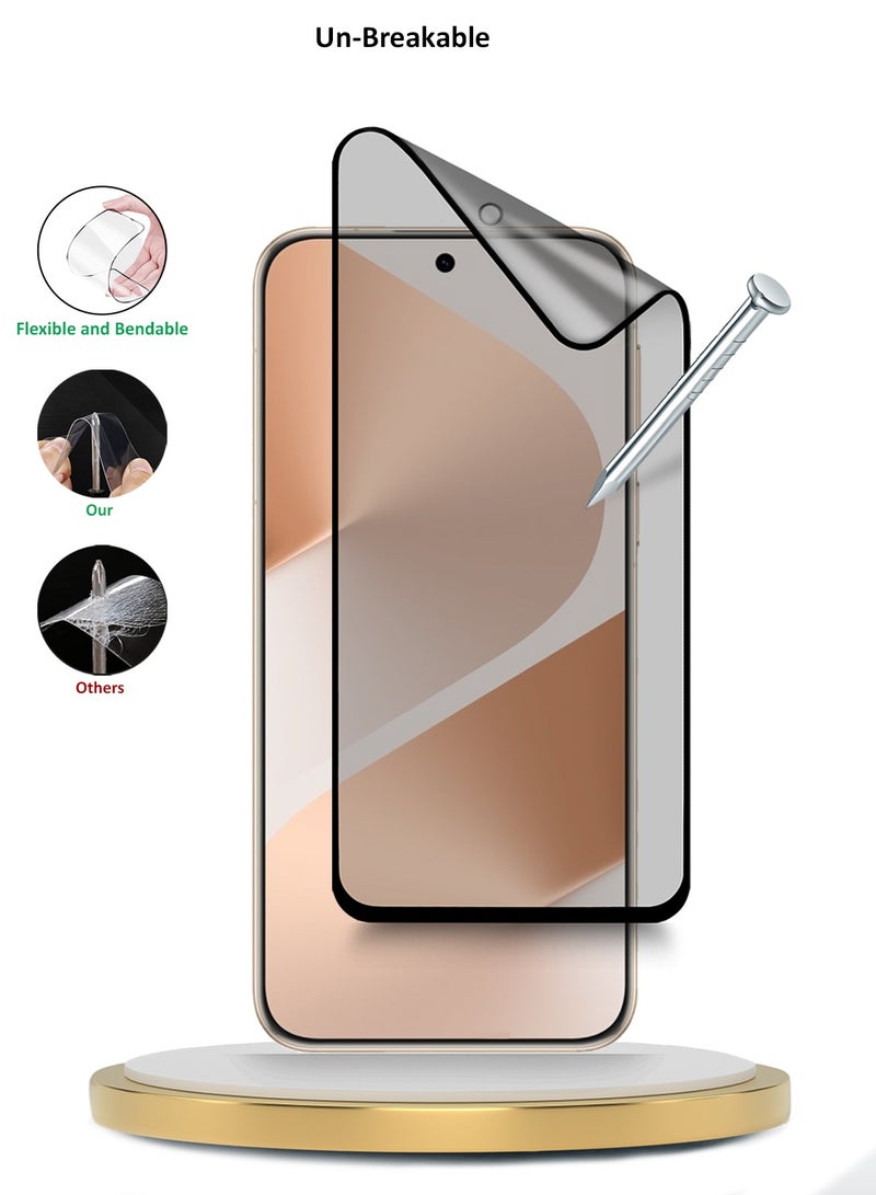 Wtech Huawei Pura 80 5G 2025 Premium Nano Ceramic Full Glue Full Cover Matte Flexible Screen Protector (MSCNMN) - Clear/Black - Image 3