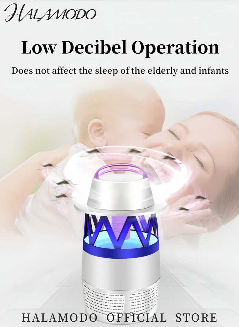 HALAMODO Electric Fly Bug Zapper LED Trap Lamp White/Blue  - Image 4