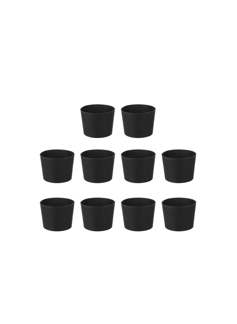 GMORO 10PCS Insulated Silicone Cup Cover,Reusable Glass Bottle Mug Cup Sleeve,Glass Bottle Mug Cup Sleeve Protector Cover Anti Scald Cover Sleeve,for Travel Tea Shop,Coffee Shop,Family Picnic  - Image 2