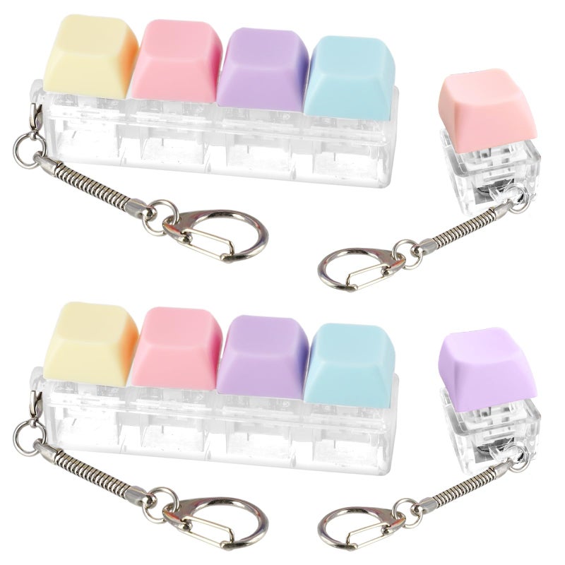 PASDUCHAS 4 PCS Fidget Keyboard Clicker Relief Stress Key Board Clicky Tool - Image 3