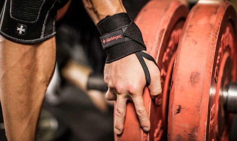 Harbinger Pro 20-Inch WristWraps with Thumb Loop for Weightlifting (pair) , Black - Image 3
