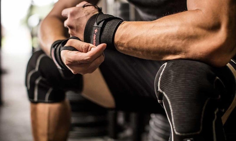 Harbinger Pro 20-Inch WristWraps with Thumb Loop for Weightlifting (pair) , Black - Image 5