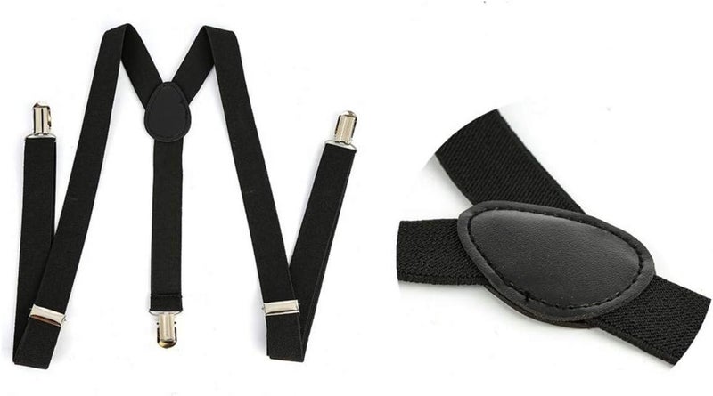 Sinen Baby Suspenders and Bow Tie Set Adjustable Kids Suspender Bowtie Sets for Boys and Girls-Black - Image 1