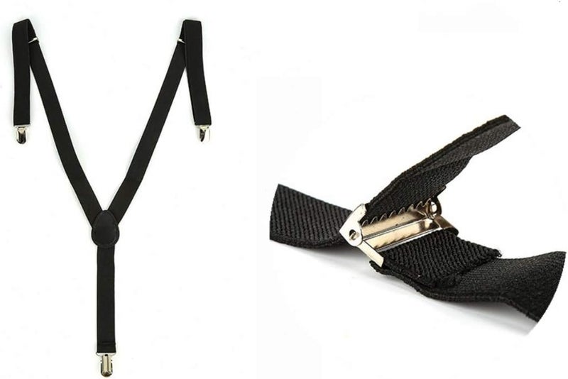 Sinen Baby Suspenders and Bow Tie Set Adjustable Kids Suspender Bowtie Sets for Boys and Girls-Black - Image 2