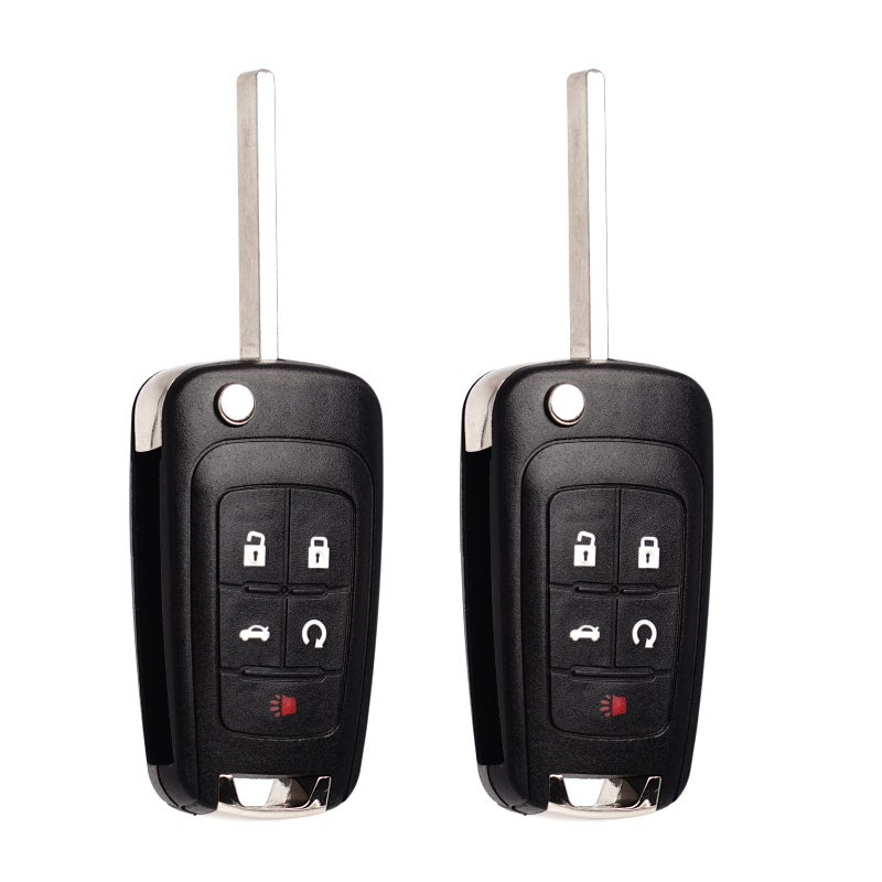 MechanMagic Flip Key Fob Replacement Fits for Chevy Equinox Camaro 2010 2011 2012 2013 2014 2015 2016 2017 2018 2019 Cruze Malibu Impala Sonic GMC Terrain Buick Lacrosse Regal Verano Encore Keyless Entry Remote - Image 2
