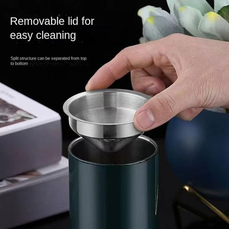 Vintage Green Stainless Steel Windproof Deep Design Double Layer Durable Ashtray - Image 4