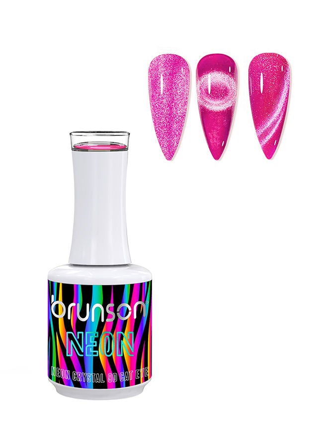 brunson Gel Polish 15ml Neon Crystal 9D Cat Eye Gel Nail Polish Sparkly Diamond Gel Effect Magnetic French Manicure Pedicure Soak Off UV LED Gel Polish Salon Quality Chip Resistant Nail Extensions Nail Art - Image 1