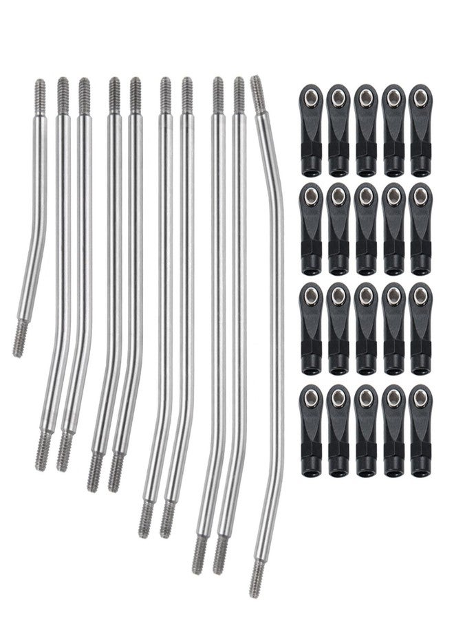 RXZIXYL Stainless Steel Linkage Chassis Link Rod for Axial SCX10 II 90046 313/324mm Wheelbase 1/10 RC Crawler Car Replacement Part (324MM) - Image 1