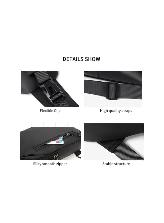 PROMASS Waterproof Sling Bag Crossbody Backpack for Men Sling Backpack with USB Charging Port Anti Theft Hiking Daypack Multipurpose Cross Body Chest Bag, M - Image 5