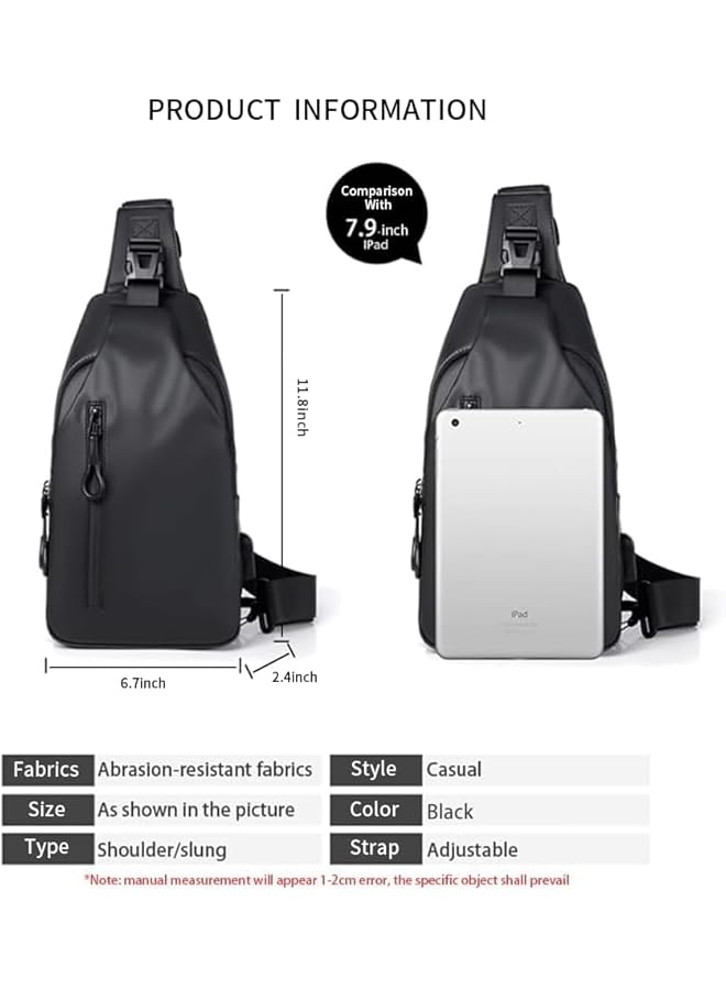 PROMASS Waterproof Sling Bag Crossbody Backpack for Men Sling Backpack with USB Charging Port Anti Theft Hiking Daypack Multipurpose Cross Body Chest Bag, M - Image 3