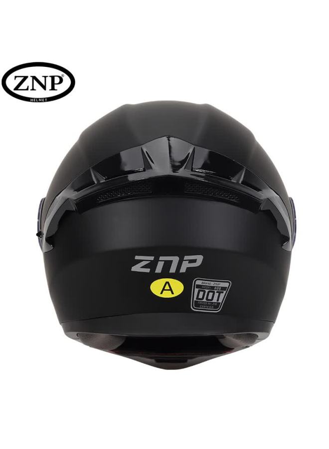 Znp808 Motorcycle Helmet Uni Flip-up Full Face Matte Black M Four Seasons Universal Electric Bike - Image 2