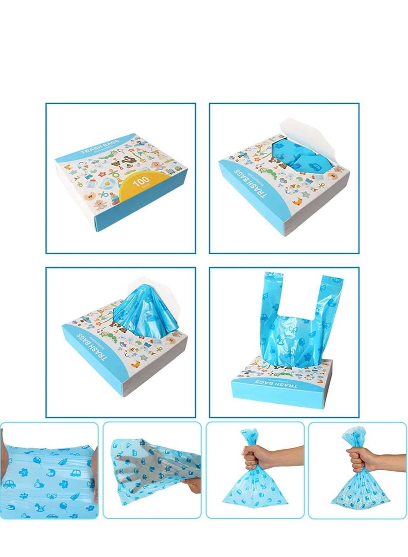 Mitoy 100 Pcs Diaper Disposal Bag, Unscented Diaper Bags Disposable - Image 2