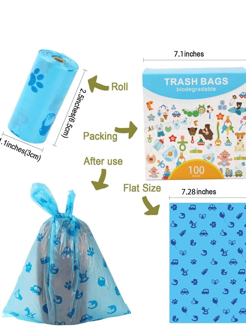 Mitoy 100 Pcs Diaper Disposal Bag, Unscented Diaper Bags Disposable - Image 3