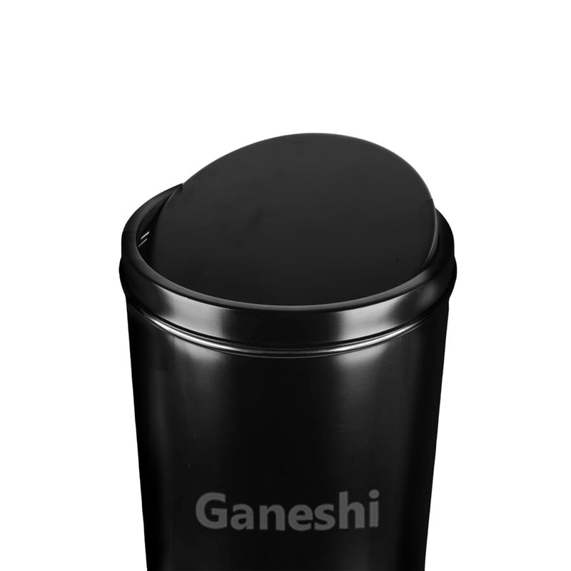 Ganeshi Ganeshi Swing Dustbin Stainless Steel Leather Coated for Home and Offices 45 Liter  - Image 4