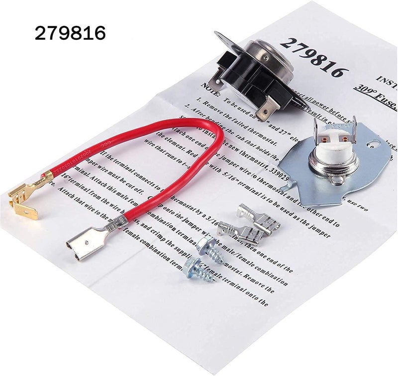 SUMNEW Dryer Heating Element and Thermostat Kit Compatible with Maytag, Kenmore, Whirlpool - Image 5