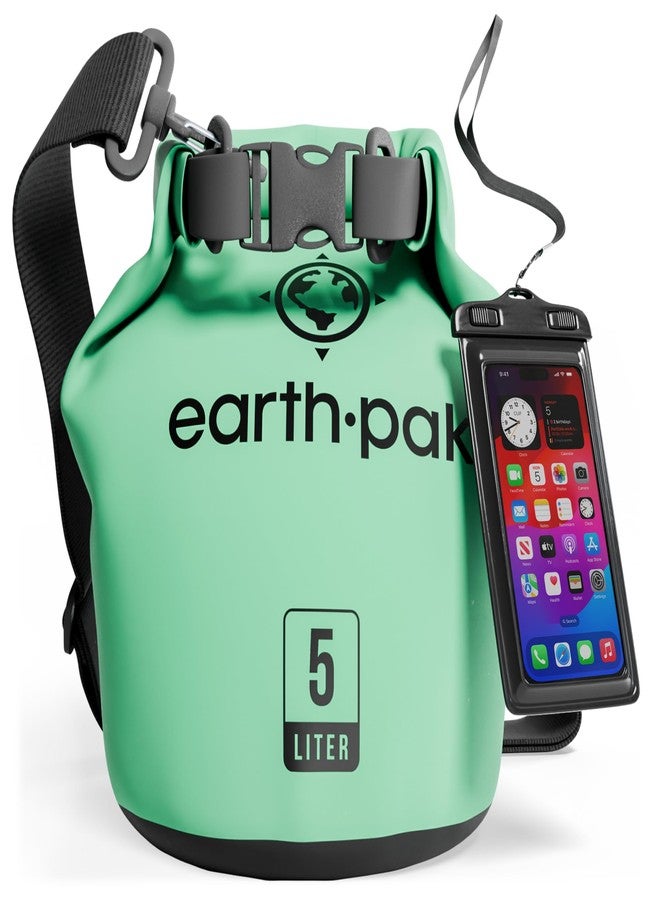 Earth Pak Waterproof Dry Bag - Roll Top Waterproof Backpack Sack Keeps Gear Dry for Kayak with Waterproof Phone Case - Image 1