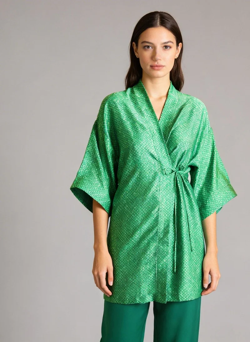 Dragonscale Satin Robe