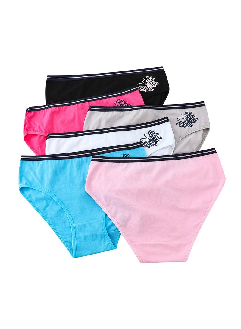 Zeemey Zeemey 6 Pack Womens Underwear Cotton Sort Bikini Breathable Panties Low Rise Hipster Ladies Charming Cheeky Lingerie - Image 2
