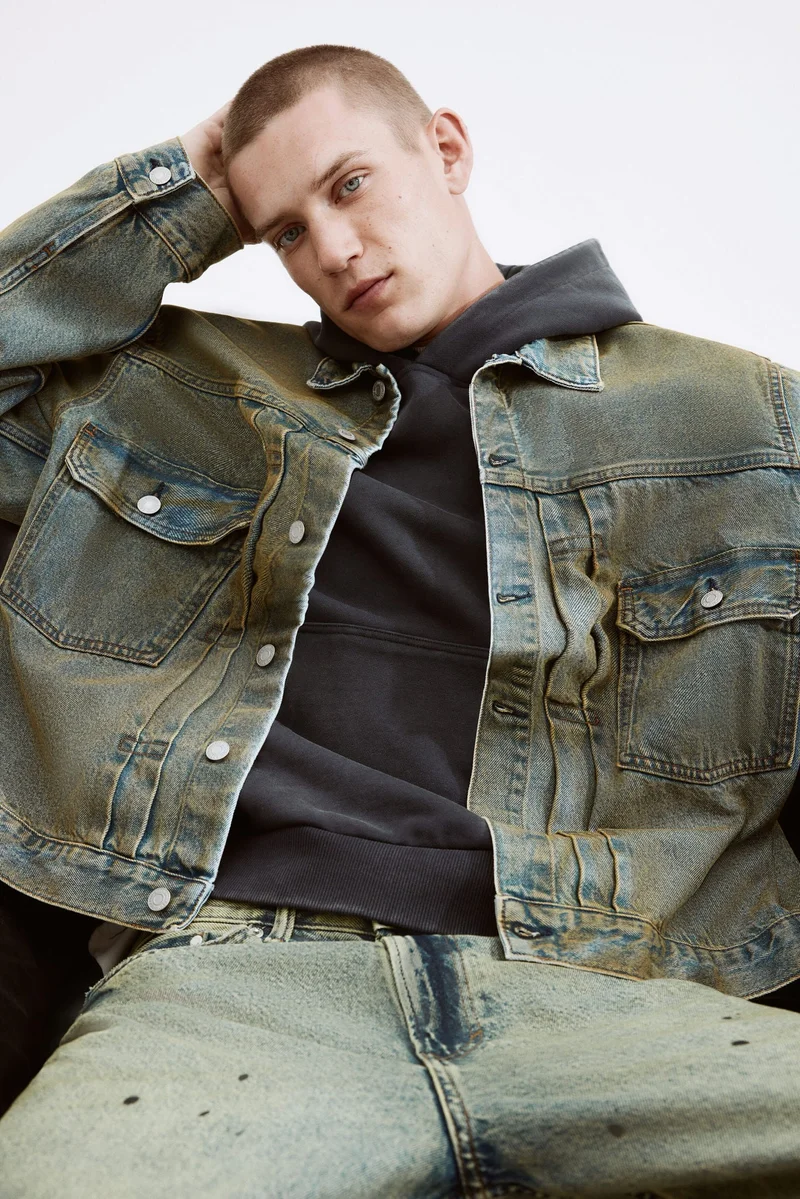 H&M  Loose Fit Denim jacket for Men | Best Price UAE