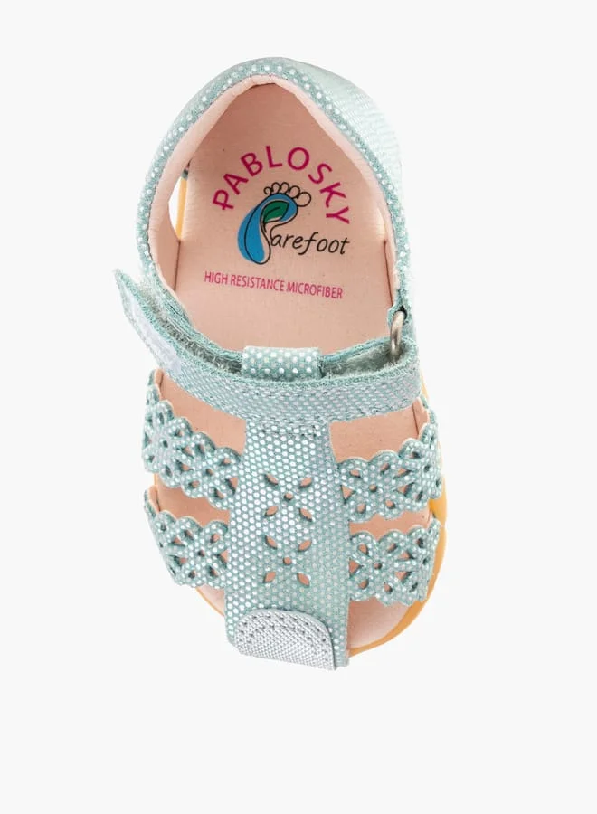 Pablosky Girls' Strap Sandals with Hook and Loop Closure