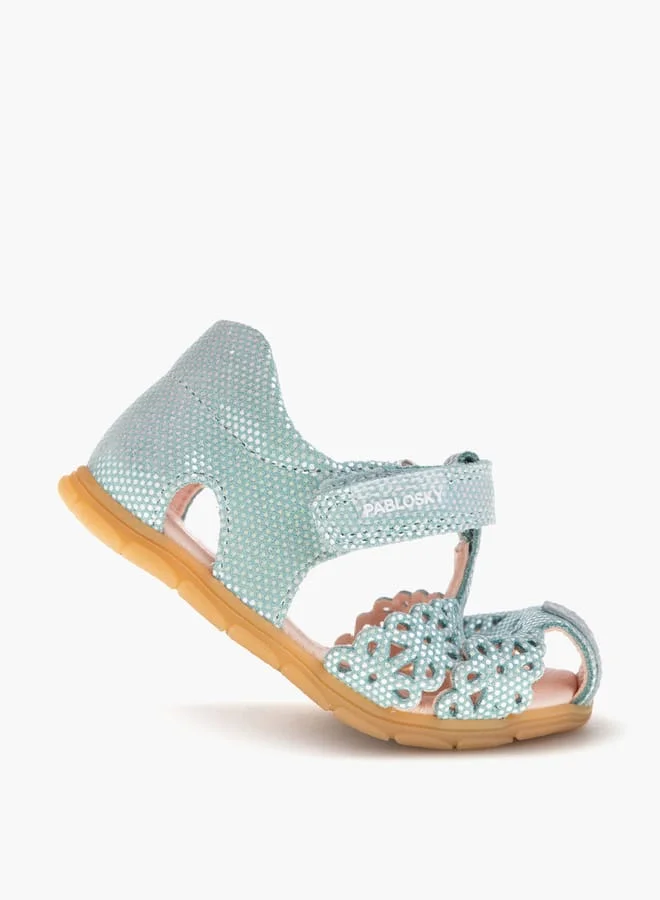 Pablosky Girls' Strap Sandals with Hook and Loop Closure