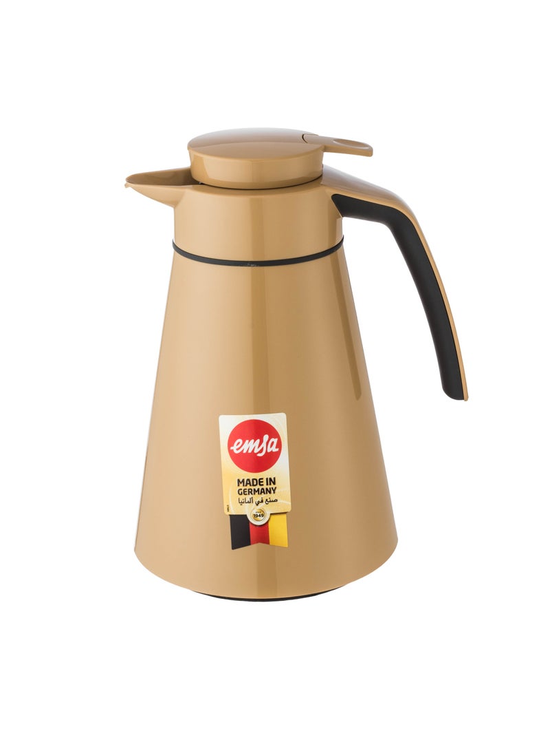 emsa German EMSA Thermos 1 liter capacity brown and black color  - Image 1