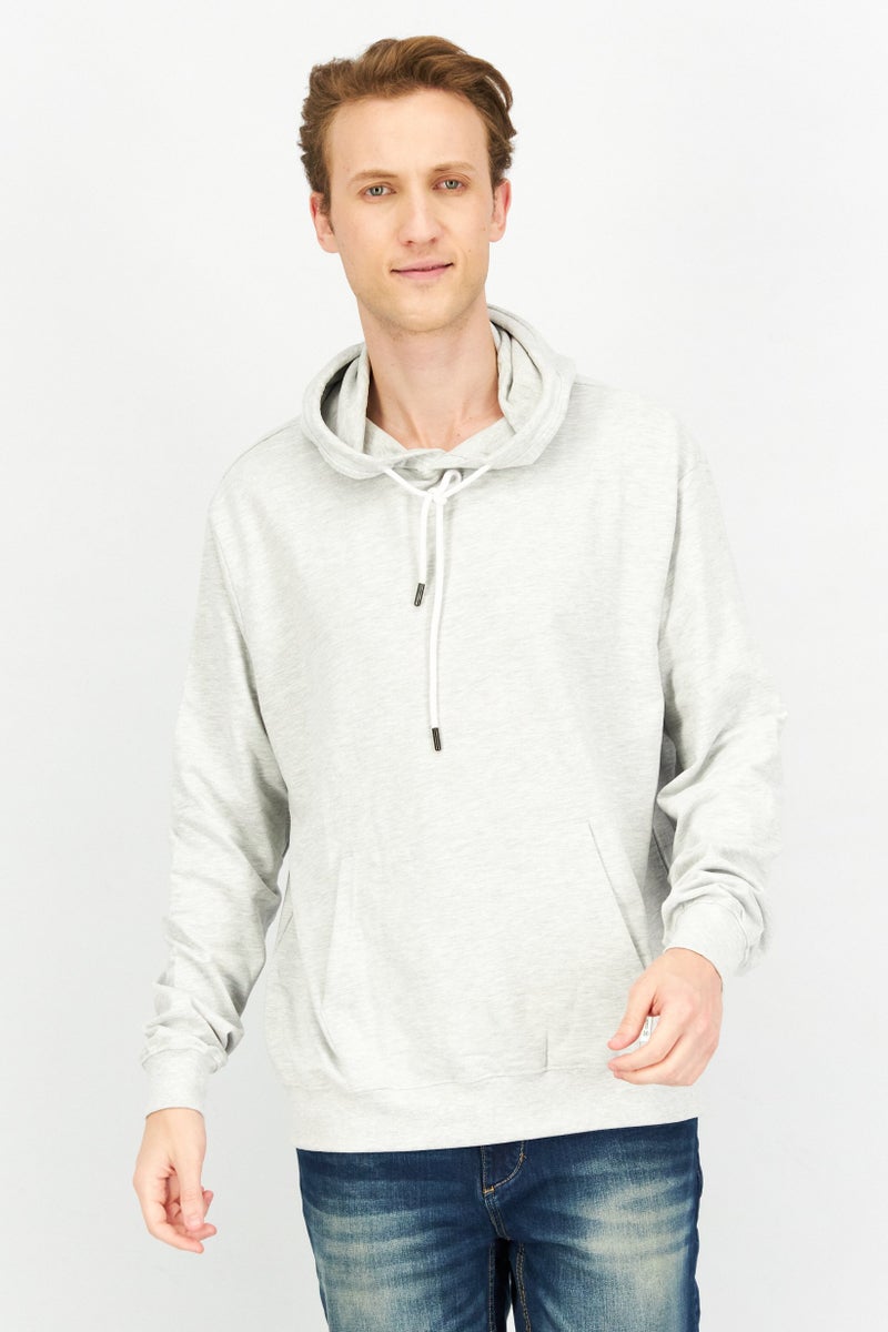 Sovereign Code سويت شيرت هوديي للرجال، رمادي فاتح - Image 1