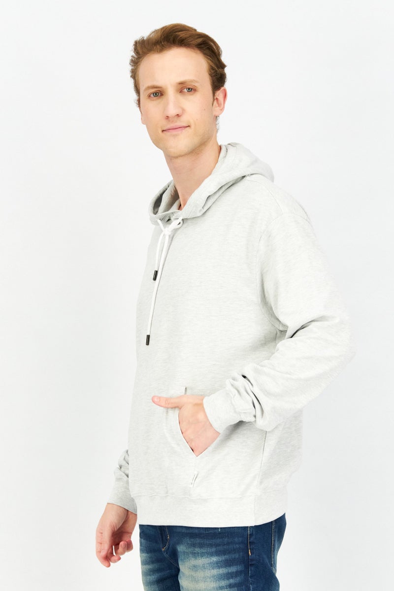 Sovereign Code سويت شيرت هوديي للرجال، رمادي فاتح - Image 3