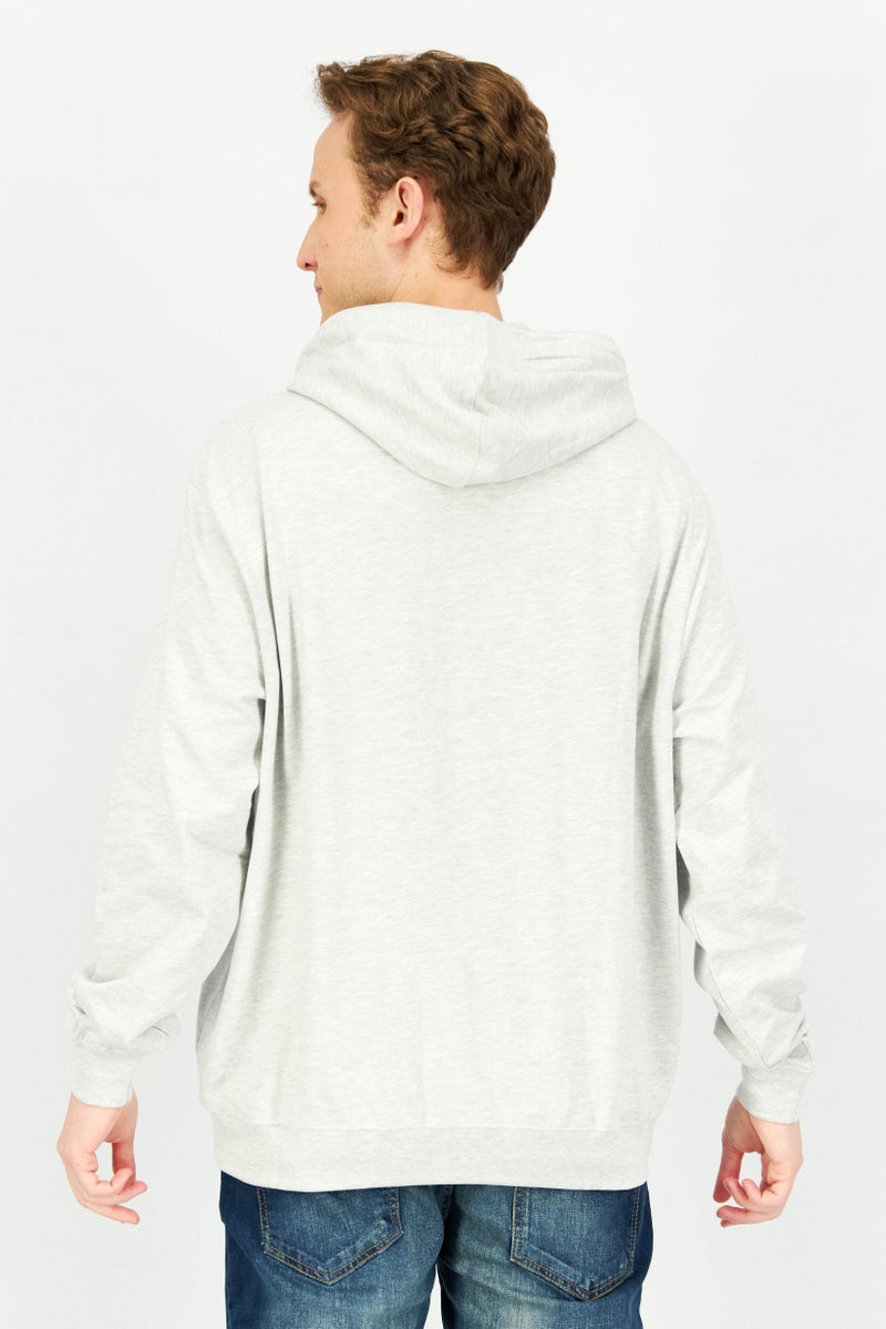 Sovereign Code Men Heather Hooded Sweatshirt, Light Grey - Image 4