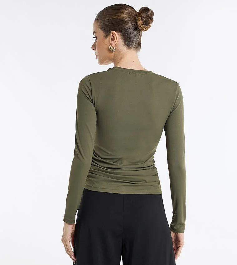بي سي بي جي BCBG Gen Long Sleeve Top