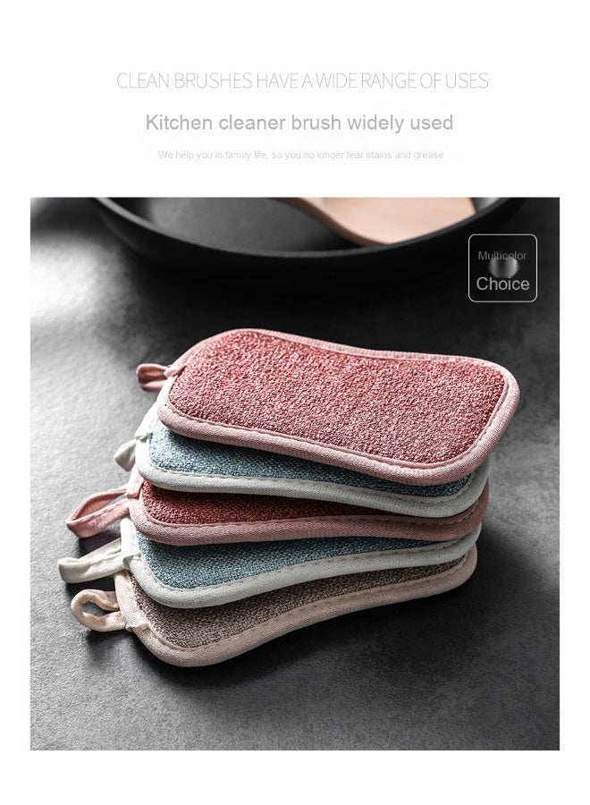 NIBEMINENT 4 Pack Kitchen Scrub Sponge Dual Action Washing Up Cleaner Heavy Duty Scouring Pads Household Cleaning Wash Cloth (4) - Image 2