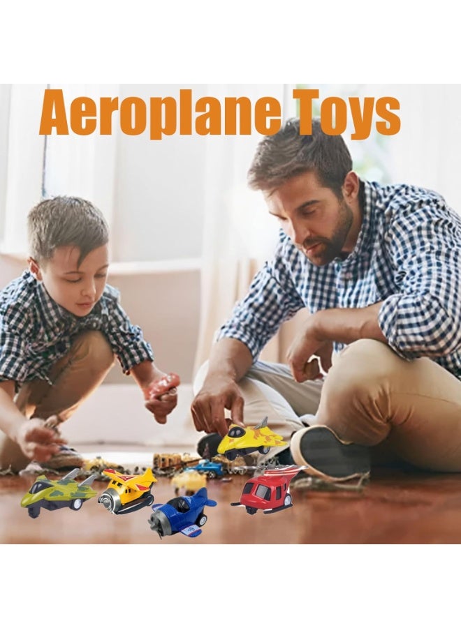 Soofam 6 Pack Aeroplane Toys Set,Airplane Toys for Toddlers, Educational Role-Play Aircraft Models, Perfect for 2-8 Year Old Kids, Birthday Party Favors - Image 4