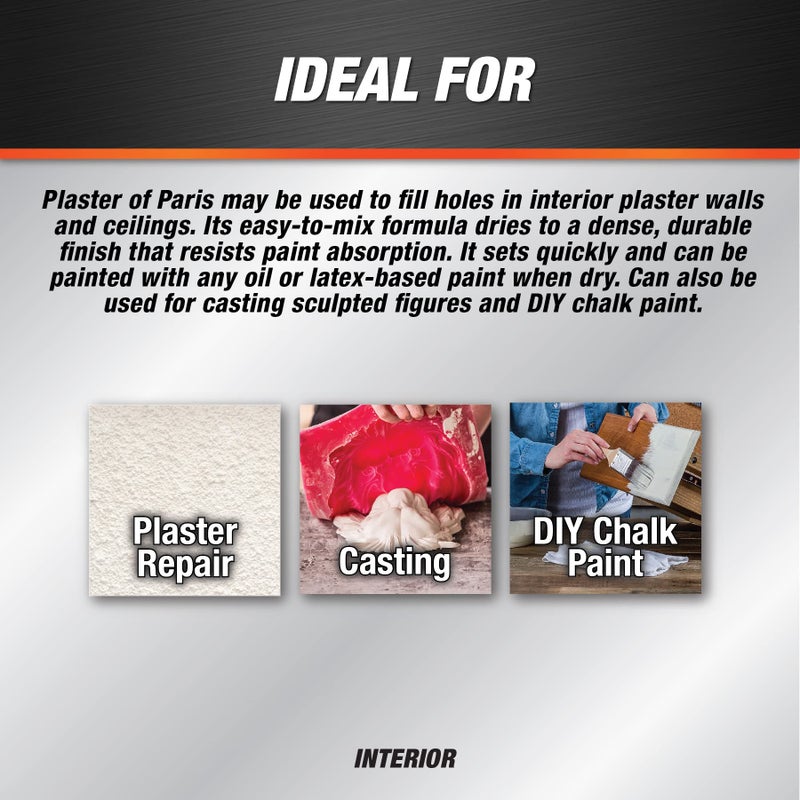 DAP Plaster of Paris (Dry Mix), White, 4 Lb Box (7079810308) - Image 4