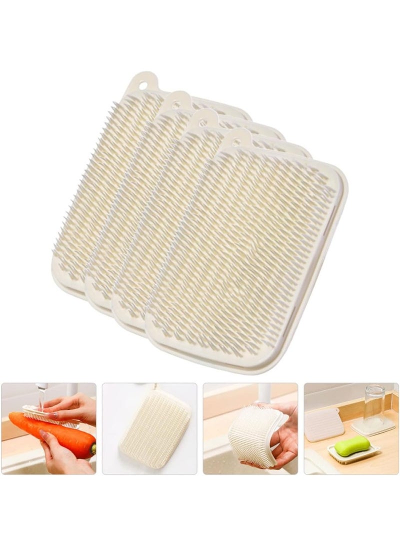 4Pcs Bendable Vegetable and Fruit Scrubber Brushes for Kitchen Cleaning, Multipurpose Food-Safe Scrubber for Potatoes and Produce, Household Sink Gap Cleaning Tools - Image 2