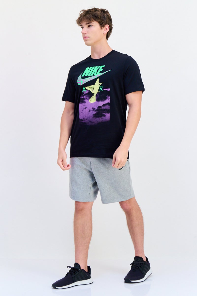 Nike Men Sportswear Fit Short Sleeve Training T-Shirt, Black - Image 4